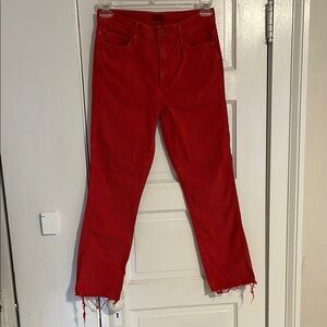 MOTHER Women’s Cropped Straight Jeans